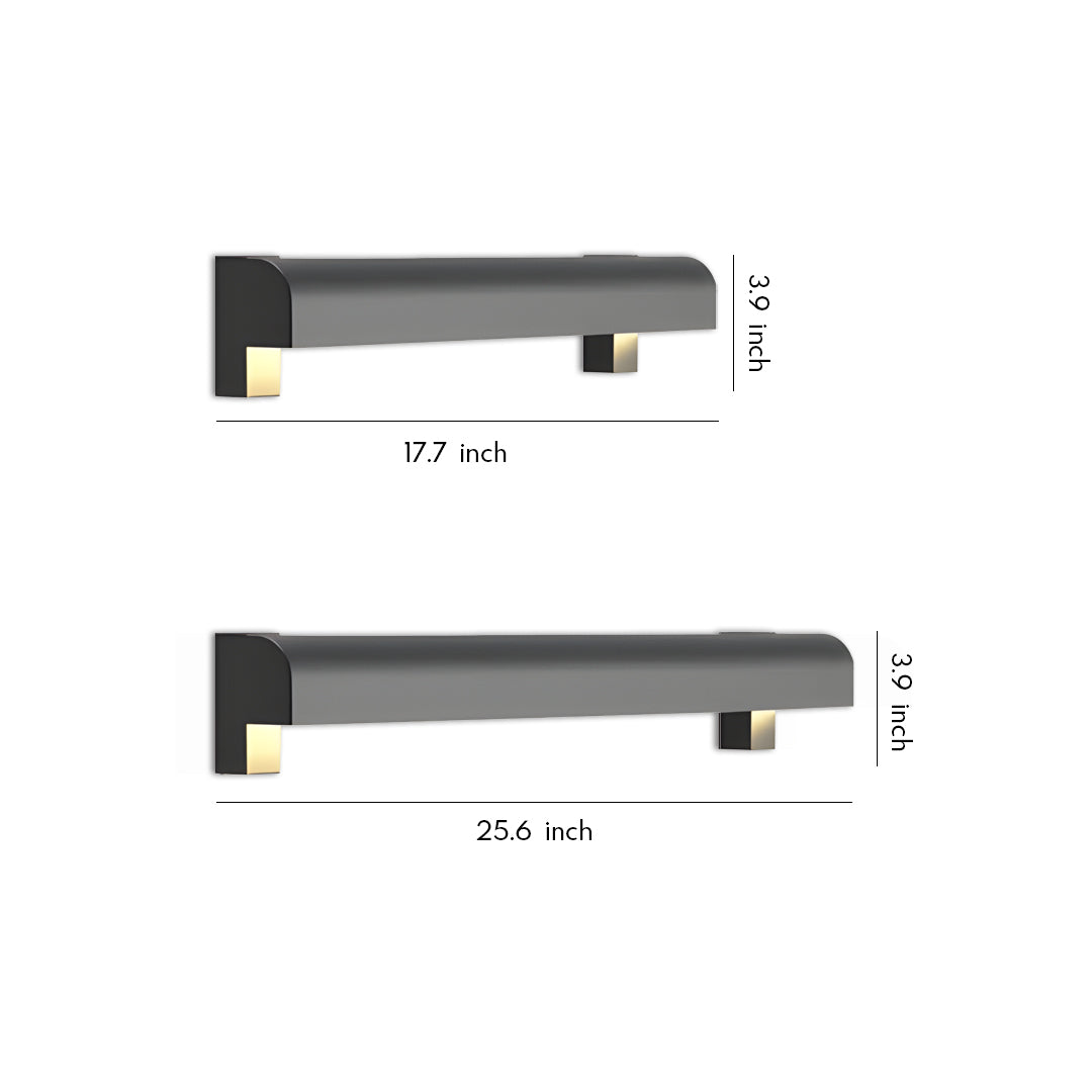 Modern Outdoor Wall Sconce with Black Stainless Steel and Warm LED Light