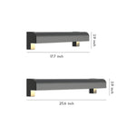 Modern Outdoor Wall Sconce with Black Stainless Steel and Warm LED Light