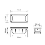 Recessed LED Step Light in Sand Gray Aluminum for Outdoor Stairs