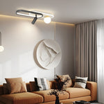 Linear LED Ceiling Light with Adjustable Color Temperature, Modern Architectural Fixture