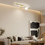 Linear LED Ceiling Light with Adjustable Color Temperature, Modern Architectural Fixture