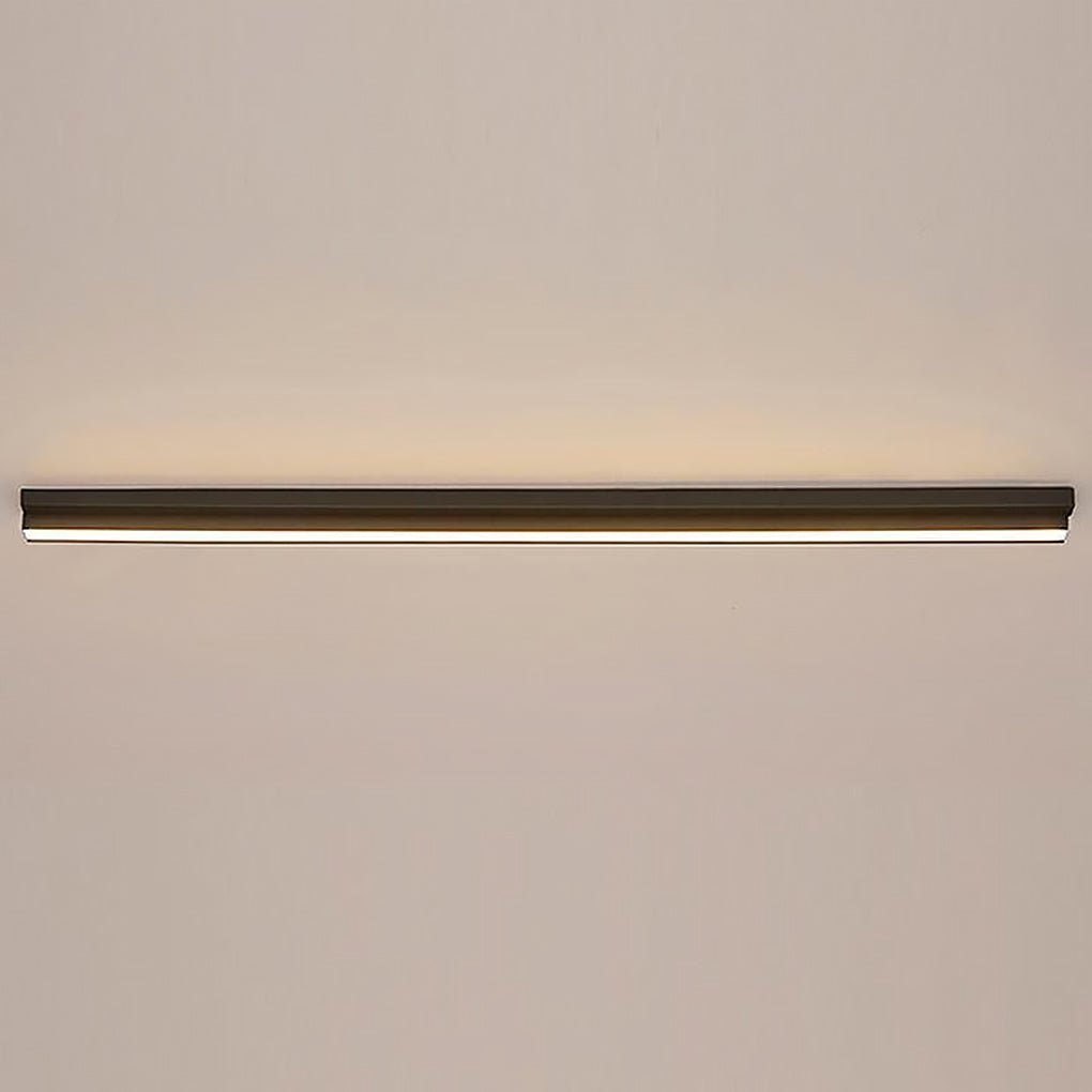 Linear LED Flush Mount Ceiling Light in Black Aluminum