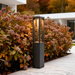 Modern LED Bollard Light for Pathways & Gardens | Black Aluminum