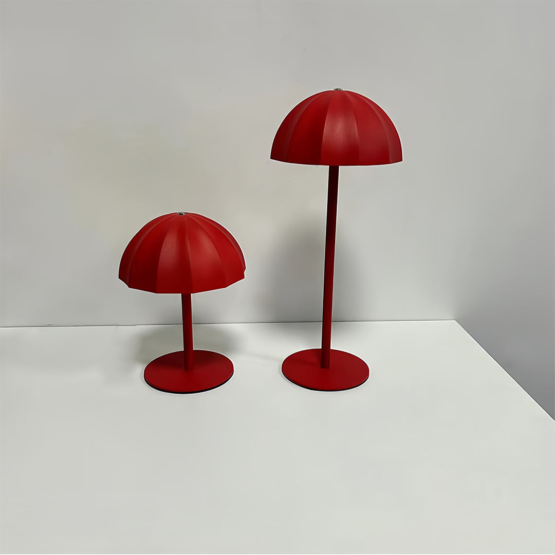 Mushroom Cordless Table Lamp with Dimmable LED, Iron & Acrylic