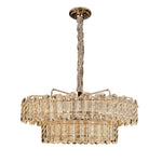 Lumina Crystal Chandelier in Champagne Gold with Adjustable LED Lighting