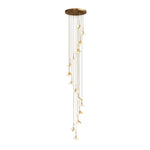 Artisan Ceramic Flower Chandelier for Staircases and Grand Interiors