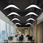 Swallowtail Wrought Iron LED Chandelier | Modern Geometric Pendant Light