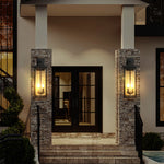 Noir Outdoor Wall Sconce — IP65 Waterproof Iron LED Lantern for Courtyard & Entryway