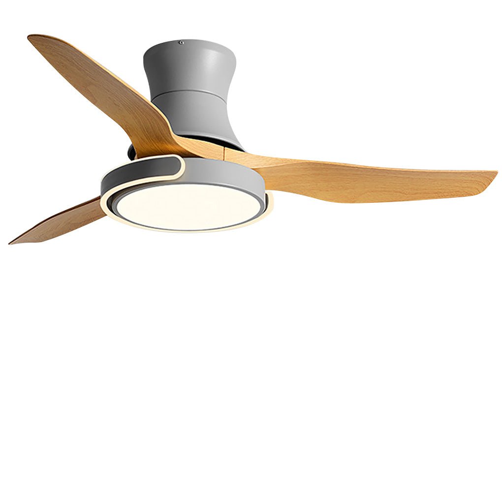 Modern Ceiling Fan with Dimmable LED Light and Remote Control