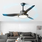 Modern Ceiling Fan with Dimmable LED Light and Remote Control