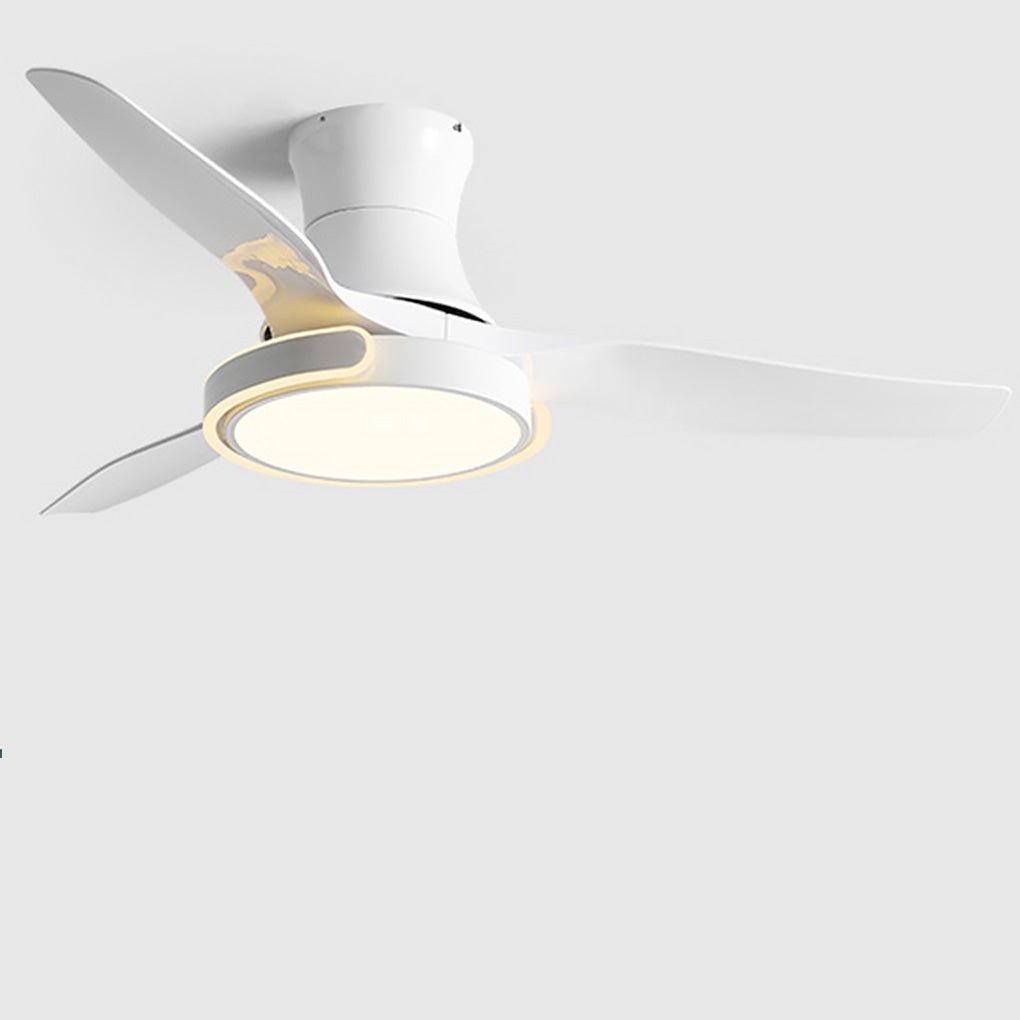 Modern Ceiling Fan with Dimmable LED Light and Remote Control