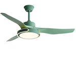 Modern Ceiling Fan with Dimmable LED Light and Remote Control