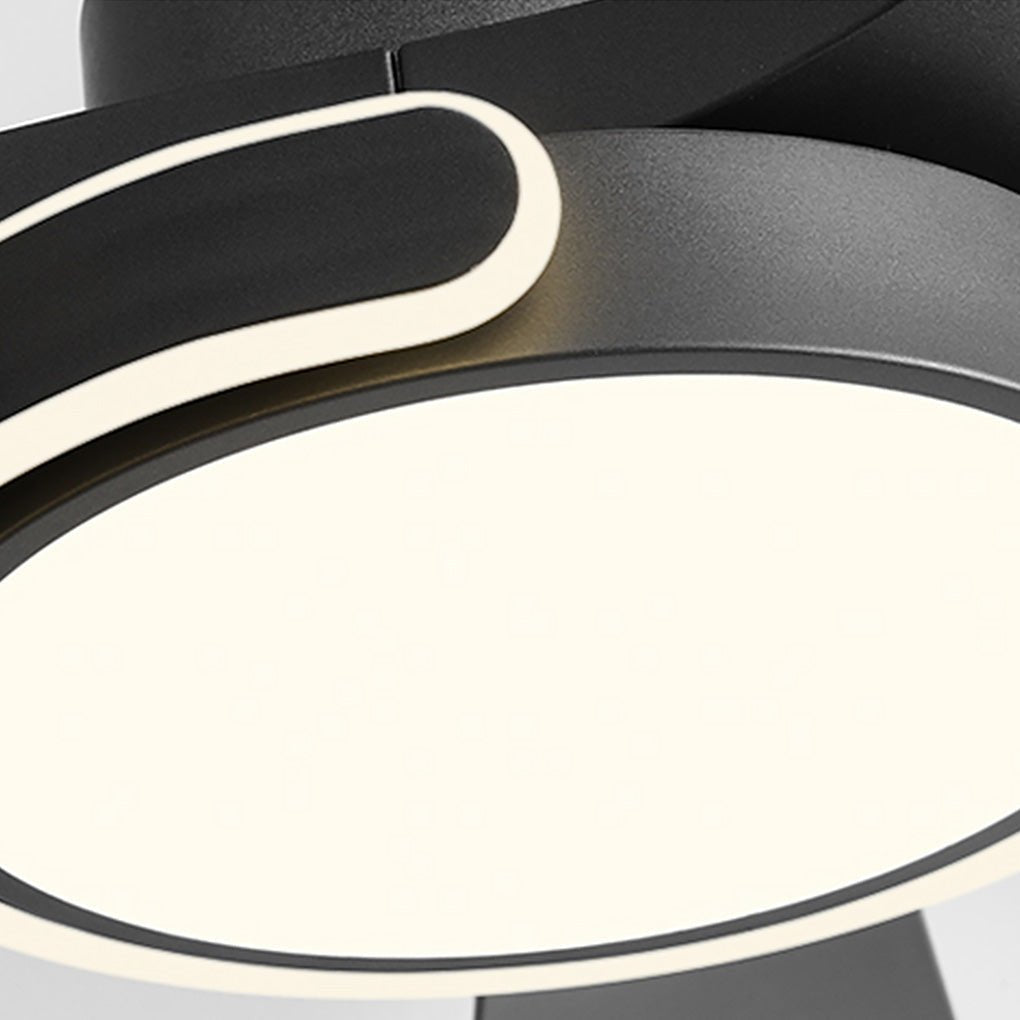 Modern Ceiling Fan with Dimmable LED Light and Remote Control