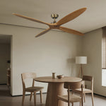 Aria 60" Modern Wood Ceiling Fan with Remote, Bronze Finish