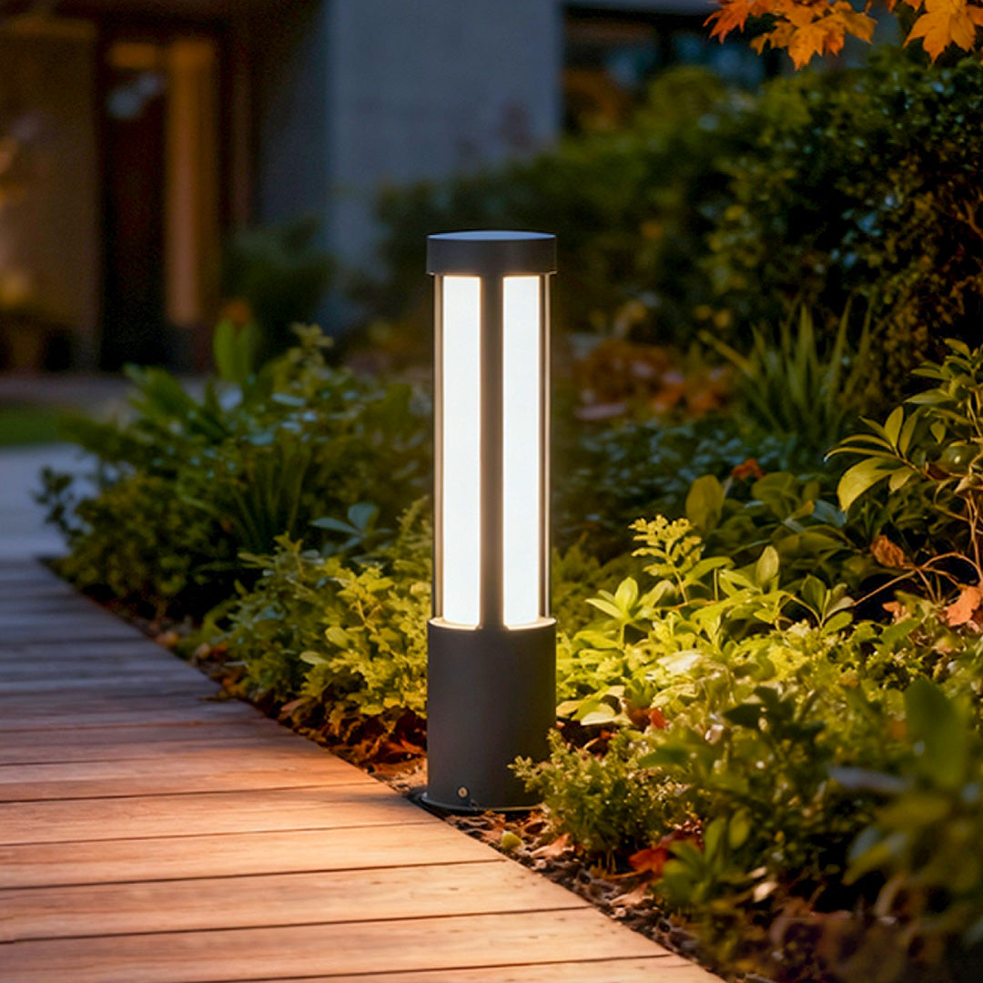 Cylindrical LED Bollard Light for Modern Landscape Paths