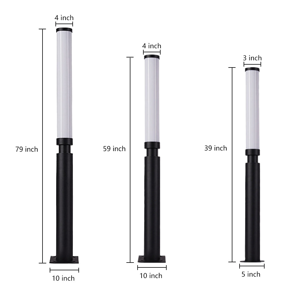 Modern LED Bollard Lights for Pathways and Gardens – Waterproof Aluminum