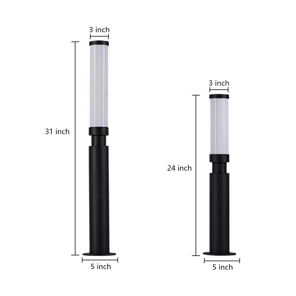 Modern LED Bollard Lights for Pathways and Gardens – Waterproof Aluminum