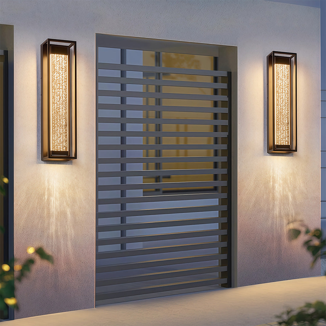 Linear Outdoor Wall Sconce in Black Stainless Steel