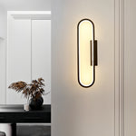 Modern Minimalist Oval LED Wall Sconce with Warm Ambient Glow