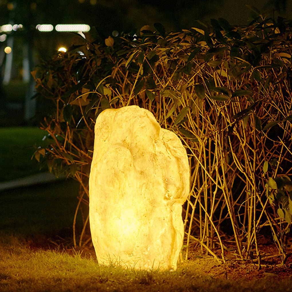 Sculptural Stone Resin LED Landscape Light for Courtyard & Garden