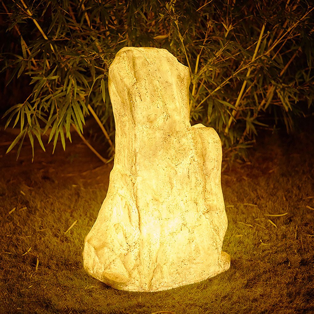 Sculptural Stone Resin LED Landscape Light for Courtyard & Garden