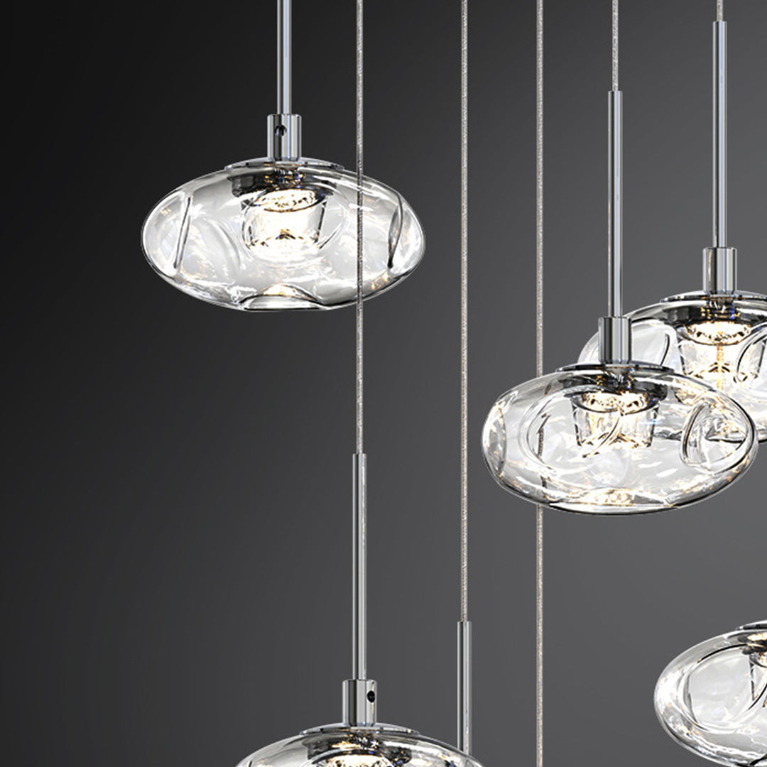 Aurelia LED Pendant Light – Italian Minimalist Seven-Light Chandelier