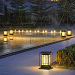 Asian-Inspired Solar Path Lantern with Retro LED Warm Glow