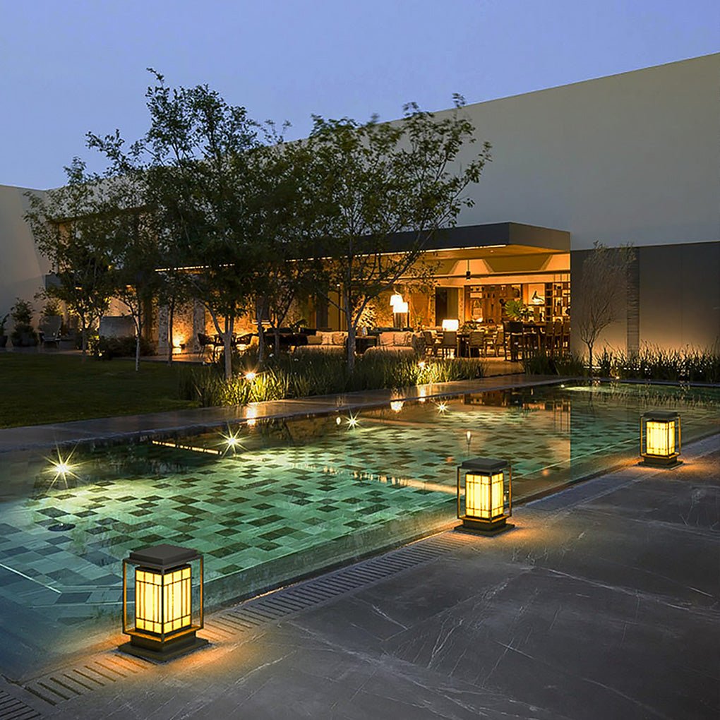 Asian-Inspired Solar Path Lantern with Retro LED Warm Glow