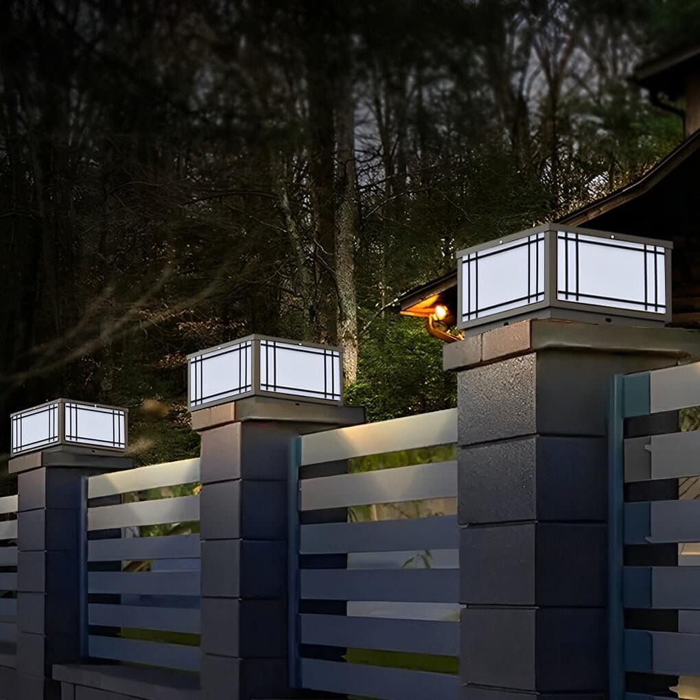 Modern LED Fence Post Light with Remote – Waterproof Stainless Steel Outdoor Lighting