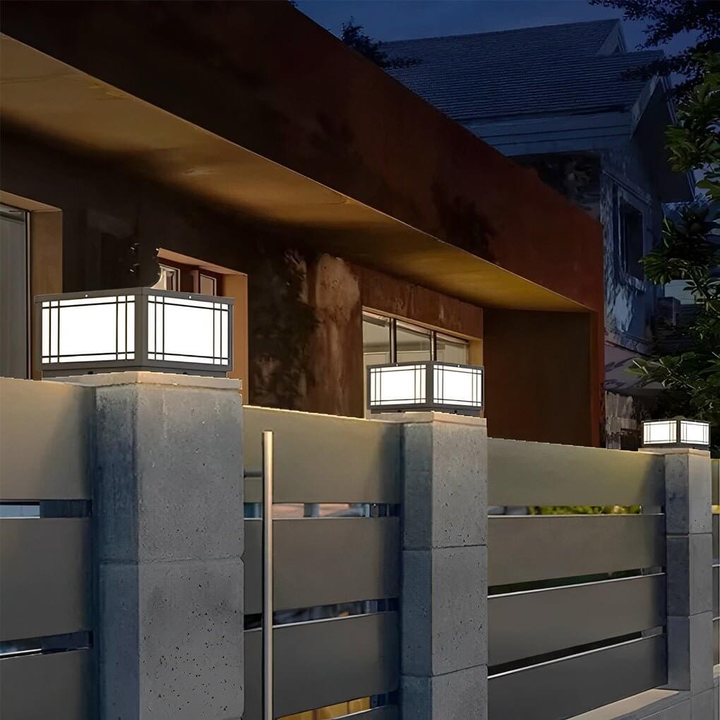 Modern LED Fence Post Light with Remote – Waterproof Stainless Steel Outdoor Lighting