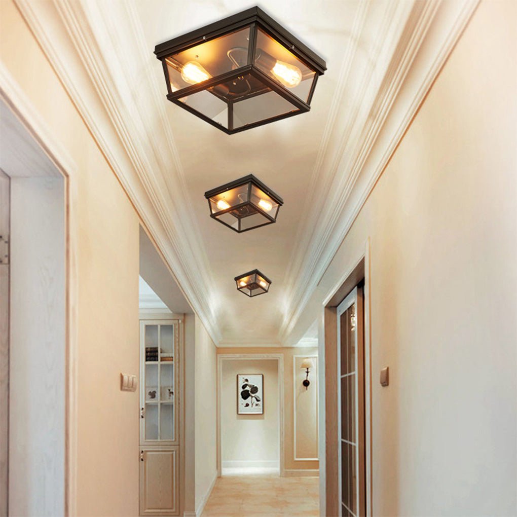Retro Industrial Style Creative Double Head Porch Balcony Corridor Led Ceiling Lamp