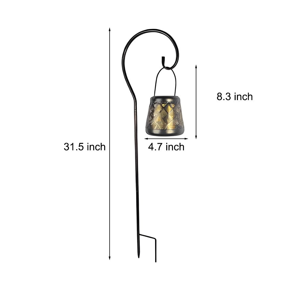 Artisan Solar Pendant Lanterns with Iron Mesh – Set of Two for Outdoor Ambiance