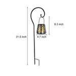 Artisan Solar Pendant Lanterns with Iron Mesh – Set of Two for Outdoor Ambiance