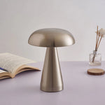 Mushroom Table Lamp, Retro Metal Dimmable LED Desk Light