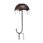 Retro Iron Umbrella Solar Pathway Lights with Multicolor LED Glow