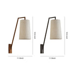 American Retro Iron Wall Sconce with Fabric Shade