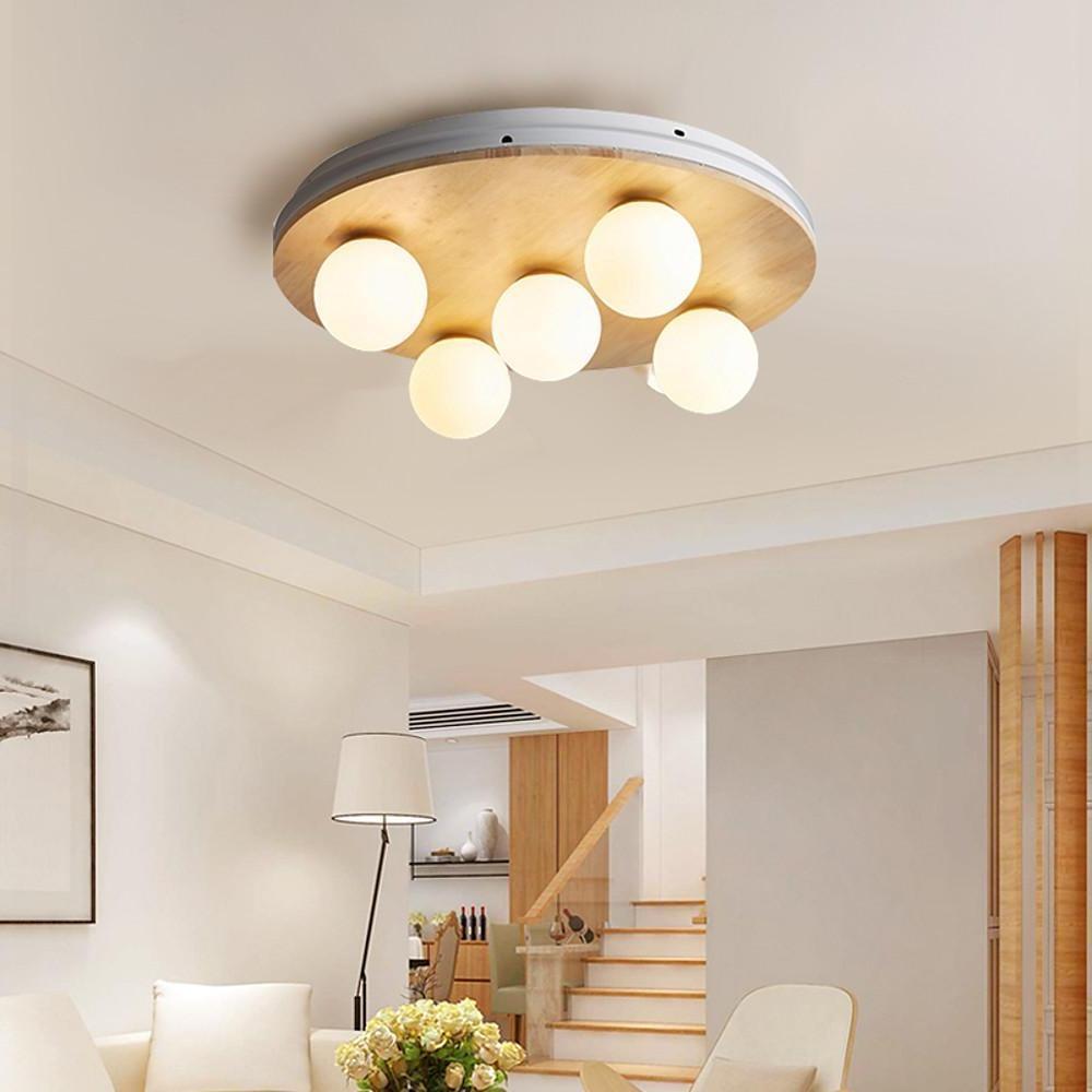 Nordic 5 Light Round Plane Bubble Ceiling Light