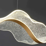 Ribbon Wave LED Pendant Light – Modern Linear Suspension for Dining and Living Spaces