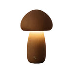 Aurora Wooden Mushroom Table Lamp with Touch Dimming