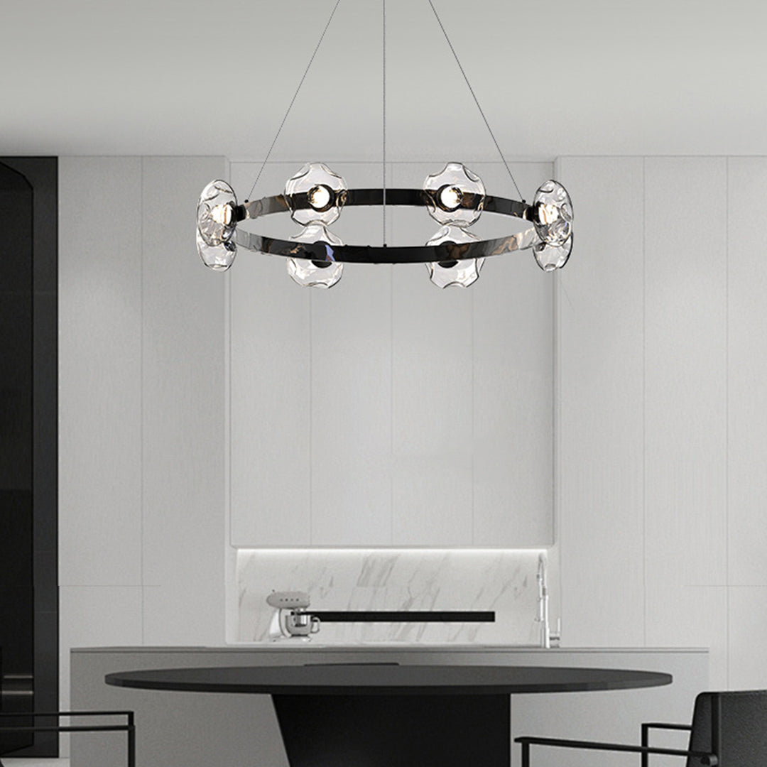 Lumina Ring LED Chandelier — Modern Nordic Glass Pendant Light