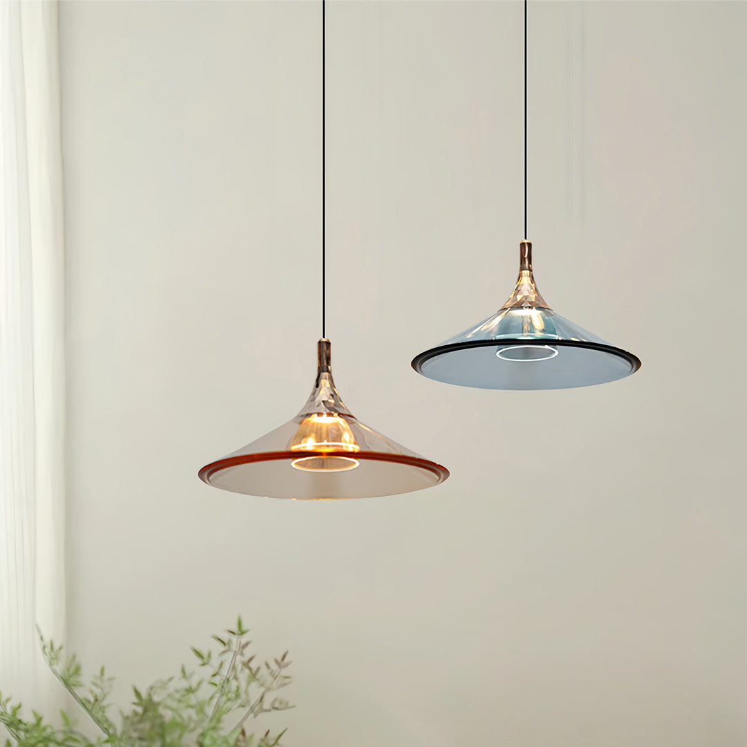 Rise and Fall Pendant Light – Italian Minimalist Aluminum & Acrylic Hanging Lamp