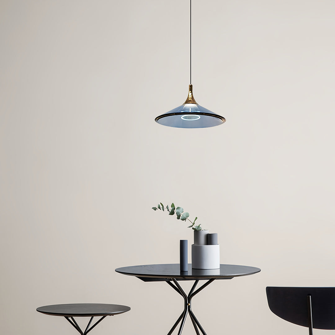 Rise and Fall Pendant Light – Italian Minimalist Aluminum & Acrylic Hanging Lamp