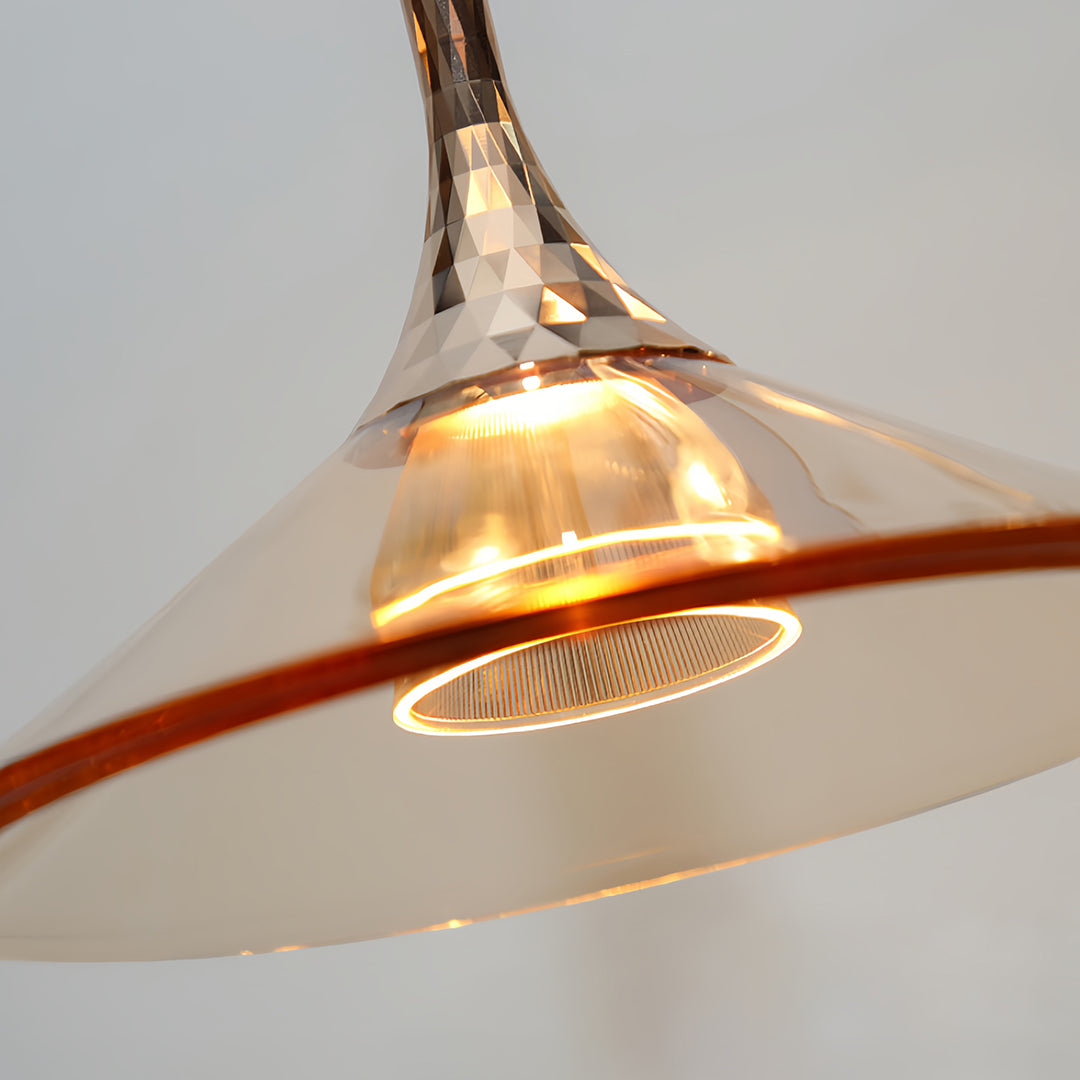 Rise and Fall Pendant Light – Italian Minimalist Aluminum & Acrylic Hanging Lamp