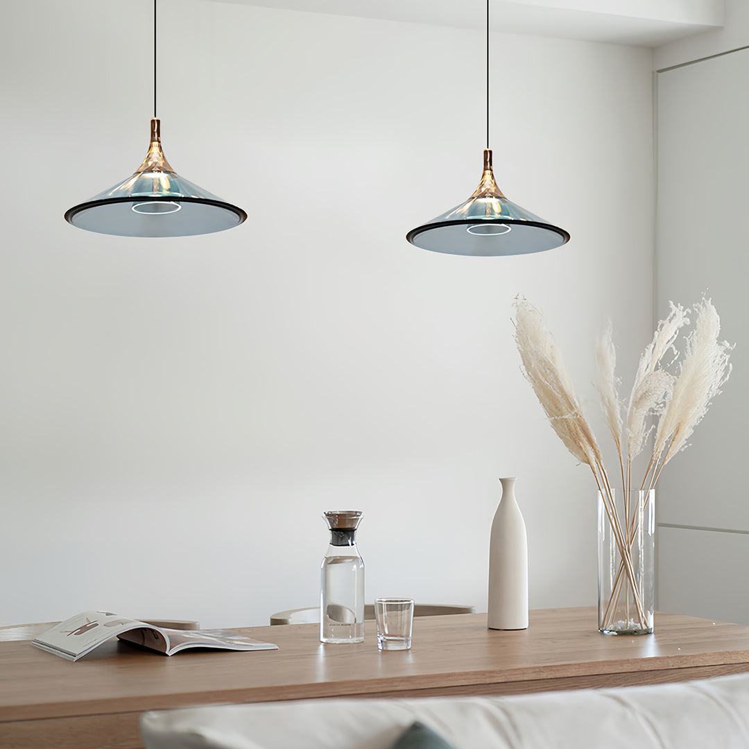 Rise and Fall Pendant Light – Italian Minimalist Aluminum & Acrylic Hanging Lamp