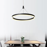 Corona 12 16 24 Wide Circle Led Ringed Glow Modern Chandeliers Hanging Ring Pendant Light