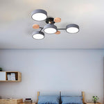 Orbital Sputnik Semi Flush Mount LED Chandelier in Metal and Acrylic