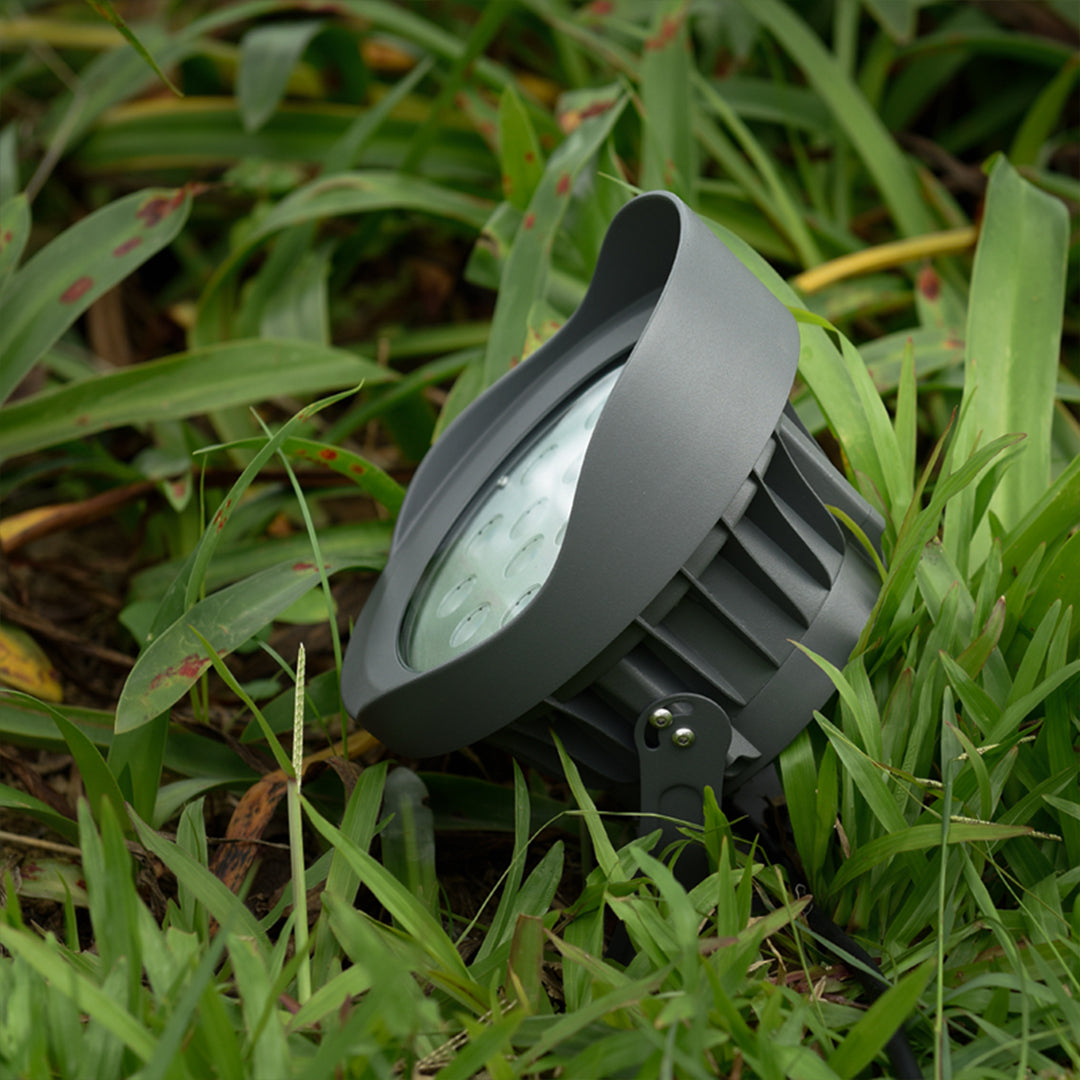 Modern Minimalist Outdoor LED Spotlight with Adjustable Head, IP65 Waterproof