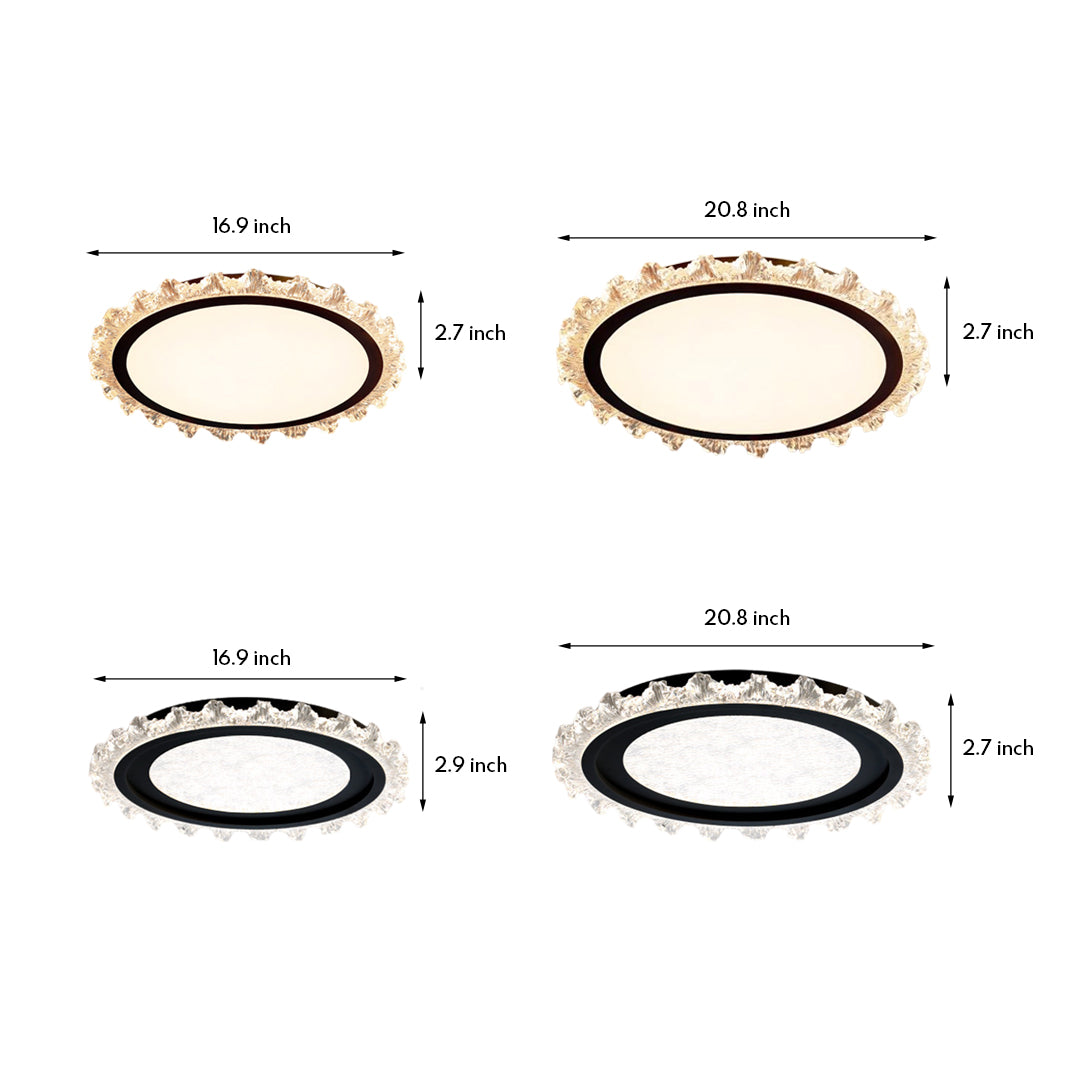 Lumière Rond LED Flush Mount Ceiling Light in White