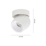 Rotating LED Spotlight with Anti-Glare COB, Surface Mount Aluminum