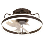 Round Dimmable Led Silent Ceiling Fan Light With Remote Control